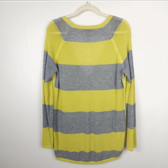 Neiman Marcus Lemongrass Combo Cashmere Angora Wool Blend Academia Cardigan - Picture 2 of 15